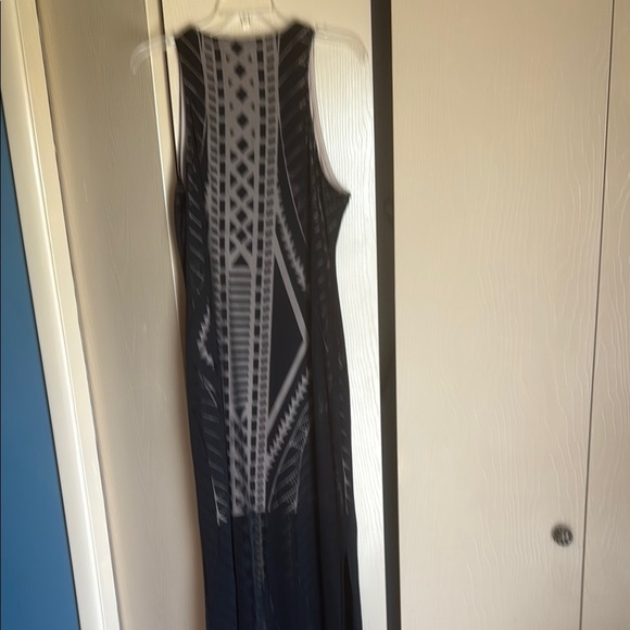 Massimo Black and Tan Halter Sheath Maxi Dress - Picture 6 of 6